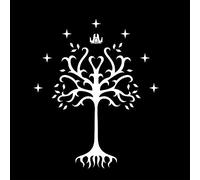 Tree of Gondor Vinyl Decal Sticker from Fantasy Literature for Car Window, Laptop, Motorcycle, Walls, Mirror and More,White,12cmx10cm