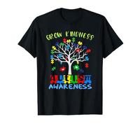 Tree of Kindness Puzzle Pieces Cute Autism Awareness Value Graphic T-Shirt