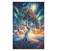 Tree of Life 1000 Pc Classic Jigsaw Puzzle Flowers Plants Trees Puzzle for Adults Hard Challenging Hobby Home Decor Poster Sturdy Creativity & Gift Giving 1000 PCS