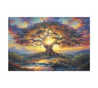 Tree of Life 1000 Piece Jigsaw Puzzle for Adults Flowers Plants Trees Rainy Day Activity Mindful Relaxation Precision Cut Pieces Unique Gift Wall Art Decor 1000 PCS