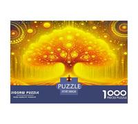 Tree of Life 1000 Piece Jigsaw Puzzles Fun Challenging Modern Enchanted Fantasy Tree Art Classic Educational Games for The Whole Gifts For Children And Adults Aged 14 And Over 38x26cm/1000pcs