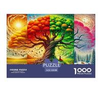 Tree of Life 1000 Piece Jigsaw Puzzles Fun Challenging Modern Enchanted Fantasy Tree Art Educational Game for The Whole Gifts Suitable for Children & People Aged 14+ 52x38cm/1000pcs