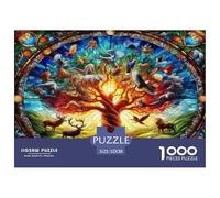 Tree of Life 1000 Piece Jigsaw Puzzles Fun Challenging Modern Enchanted Fantasy Tree Art Educational Game for The Whole Gifts for Adults And Kids Age 52x38cm/1000pcs