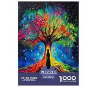 Tree of Life 1000 Piece Jigsaw Puzzles Fun Challenging Modern Enchanted Fantasy Tree Art for Family Activity Game Creativity & Gift Giving Suitable for Children & People Aged 14+ 52x38cm/1000pcs