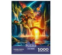 Tree of Life 1000 Piece Jigsaw Puzzles Fun Challenging Modern Vitality Rooted in Nature Classic Educational Games for The Whole Gifts Suitable for Children & People Aged 14+ 38x26cm/1000pcs