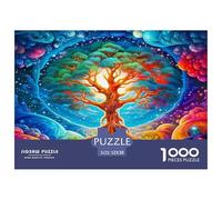 Tree of Life 1000 Piece Jigsaw Puzzles Fun Challenging Modern Vitality Rooted in Nature Educational Game for The Whole Gifts Suitable for Children & People Aged 14+ 52x38cm/1000pcs