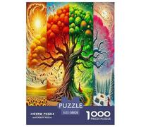 Tree of Life 1000 Piece Jigsaw Puzzles Fun Challenging Modern Vitality Rooted in Nature Educational Game Beautiful Decoration For Children And Adults Aged 14 And Over 38x26cm/1000pcs