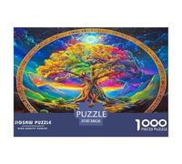 Tree of Life 1000 Piece Jigsaw Puzzles Fun Challenging Modern Vitality Rooted in Nature Educational Game Creativity & Gift Giving for Adults And Kids Age 38x26cm/1000pcs