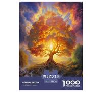 Tree of Life 1000 Piece Jigsaw Puzzles Fun Challenging Modern Vitality Rooted in Nature Puzzles Game Beautiful Decoration Suitable for Children & People Aged 14+ 38x26cm/1000pcs