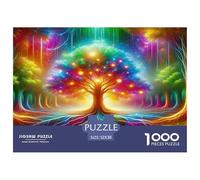 Tree of Life 1000 Piece Jigsaw Puzzles Fun Challenging Modern Vitality Rooted in Nature Puzzles Game for The Whole Gifts for Adults And Kids Age 52x38cm/1000pcs