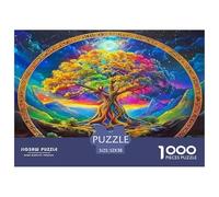 Tree of Life 1000 Piece Jigsaw Puzzles Fun Challenging Modern Vitality Rooted in Nature Puzzles Game for The Whole Gifts Suitable for Children & People Aged 14+ 52x38cm/1000pcs