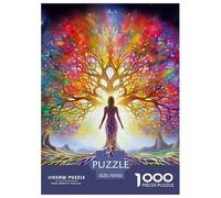 Tree of Life 1000 Piece Magic Tree of Life Jigsaw Puzzle for Adults Educational Challenge for Challenging Family Activity Games Colorful Hard Puzzle for 70x50cm/1000pcs Family Decorations