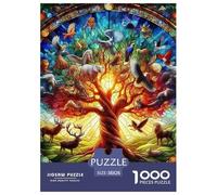 Tree of Life 1000 Piece Magic Tree of Life Jigsaw Puzzle for Adults Educational Challenge for Challenging Family Activity Games Colorful Hard Puzzle for 38x26cm/1000pcs Family Decorations