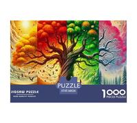 Tree of Life 1000 Piece Puzzles for Adults Gifts - Four Seasons Tree Educational Game Decompression Suitable for Wall38x26cm/1000pcs