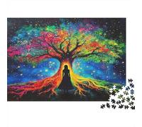 Tree of Life 1000 Pieces Jigsaw Puzzle for Adults & Children, Thick Cardboard, Non-Reflective Surface, Rainbow Tree of Life, Educational Brain Teaser, Ideal Wall Art for Home 70x50cm/1000pcs
