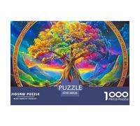 Tree of Life 1000 Pieces Paper Jigsaw Puzzle Soft Tones Hard Difficult Jigsaw Puzzles Family Leisure For Adults And Kids Gifts 38x26cm/1000pcs