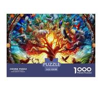 Tree of Life 1000 Pieces Paper Jigsaw Puzzle Soft Tones Hard Difficult Jigsaw Puzzles Family Leisure For Adults And Kids Gifts 52x38cm/1000pcs