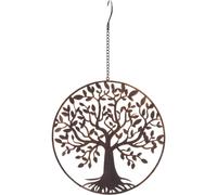 Tree of Life 16cm Metal Hanging Decoration - Bronze Effect Garden Plaque