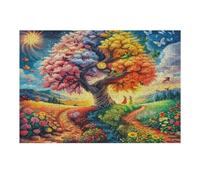 Tree of Life 300 Piece Premium Jigsaw Puzzle Flowers Plants Trees For Men Educational Decompression Adults Anxiety Memory Care Mothers Valentines Premium Cardboard 300 PCS