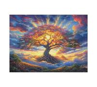 Tree of Life 500-piece Jigsaw Puzzle Set Flowers Plants Trees For Adults Teens 14+ Logic Skill Indoor Game Family Game Night Summer Recycled Cardboard 500 PCS