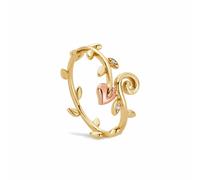 Tree of Life 9ct Solid Gold Vine Ring with Diamonds Clogau Metallics M