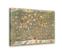 Tree of Life Art - Medieval Unicorn Tapestry Canvas Art Poster And Wall Art Picture Print Modern Family Bedroom Decor Frame 20x30inch(50x75cm)