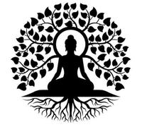 Tree of Life Buddha Wall Art, Tree of Life Mandala for Zen Home Decor, Wall Buddha Statues Hanging Decoration the Iron -Oriented Painting of the Indoor, Indoor Zen Home Decoration 50cm