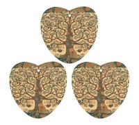 Tree Of Life Car Air Freshener Hanging Incense Chips 3 Pack Automotive Scented Hanging Sheets Love form for Car Home Auto Interior Decor