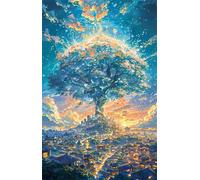 Tree of Life City 1000 Piece Jigsaw Puzzles for Adults Colourful Fun Challenging & Brainteasing Educational Learning Gift Present for Children Boys Girls 1000 Piece Puzzle for Adults
