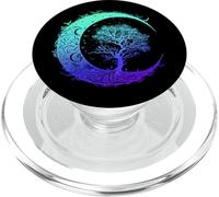 Tree of Life Crescent Moon Mandala Chakra Yoga Indigo PopSockets PopGrip for MagSafe