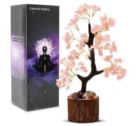 Tree of Life Crystal, Amethyst Crystal Tree Crystals, Purple Gemstone Crystal Decorative Bonsai Tree, Chakra Stones Crystal Tree Decoration Gift Crystals Decoration, for Chakra Reiki Gift, Home Office