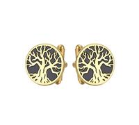 Tree of Life Cufflinks Stainless Steel Men's Cufflinks for Wedding | Tuxedo Cufflinks Round Cuff Links with Family Tree Groomsmen Gifts Suit Shirt Accessories Cufflinks for Father