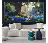 Tree of Life Diamond Art 23x12inch Large Diamond Painting River Crystal Art Painting Kits Adults, Full Square Drill Crystal Embroidery Gem Rhinestone Cross Stitch Pictures Crafts, Decor Gifts y-w387