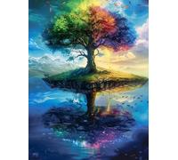 Tree Of Life Diamond Art Kits Adults, 5D Diamond Painting Landscape, DIY Full Drill Cross Stitch Embroidery Crystal Art Kits, Crafts for Adults, Paintings for Room Decor Gifts 40x54 inch R-1306