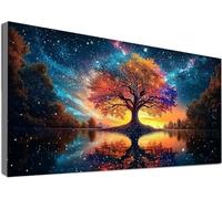 Tree of Life Diamond Art Kits Adults, Diamond Painting Landscape for Beginners, DIY Full Drill Dimond Art for Adults, 5D Crystal Creations Kit Gifts, Gem Arts and Crafts for Home Decor 80x150cm C2-358