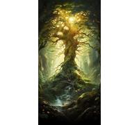 Tree Of Life Diamond Art Kits Adults, DIY 5D Large Diamond Painting Forest Full Square Drill Crystal Art Kits 19.7x39.4 Inch, Embroidery Cross Stitch Canvas Painting by Numbers for Home Decor (SQ813)