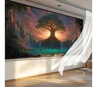 Tree of Life Diamond Art Kits Adults, Large Diamond Painting Adults Paint by Numbers Waterfall DIY Crystal Art Crafts Kits, Gem Embroidery Canvas Pictures for Home Decor Gifts, 63x31Inch C-512
