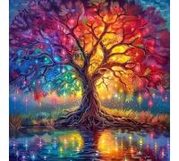 Tree of Life Diamond Art Kits Adults, Tree 5D Diamond Painting Kits for Adults, Colorful Gem Art for Home Wall Decor Gifts (12x12 inch)
