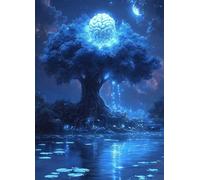 Tree of Life Diamond Art, Pattern Landscape Diamond Painting Kits for Adults 5D DIY Full Square Drill Gem Crystal Art Kits Crafts for Adults, Bedroom Decor, Room Decor, Gifts 36x48 Inch -bby250702