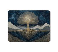 Tree of Life Dish Drying Mats For Kitchen Counter, Nature Inspired Absorbent Rubber Dish Drainer Mat, Rustic PU Leather Drying Pad For Coffee Bar 18x24 Inch