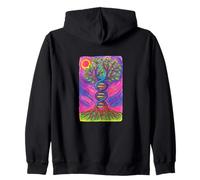 Tree of Life DNA Yggdrasil Ancestry Roots Genetic Code Zip Hoodie