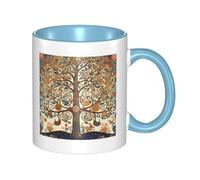 Tree of Life Dual Color Ceramic Coffee Mug 330ml - Classic Tea Cup, Gift Mug, Microwave Safe, Office and Home Drinkware