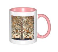 Tree of Life Dual Color Ceramic Coffee Mug 330ml - Classic Tea Cup, Gift Mug, Microwave Safe, Office and Home Drinkware