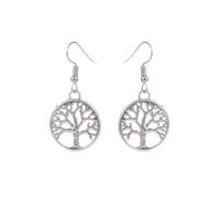 Tree of Life Earrings on Sterling Silver Hooks Wiccan Wicca Boho Hippy Jewellery