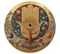Tree of Life, Eye of Wisdom,Tibetan Lettering 1000pcs (67.5x67.5cm) Erwachsenenpuzzle - Erwachsenenpuzzle DIY-Puzzlespielzeug
