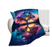 Tree of Life Fantasy Throw Blanket - Soft, Warm, Cozy Fleece for Couch, Sofa, Bed - 50"x40"