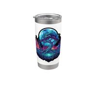 Tree of Life Full Moon Fantasy Magical Forest Graphic Design Stainless Steel Insulated Tumbler