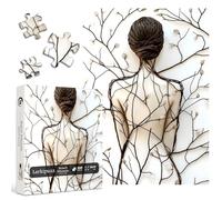 Tree of Life Goddess Puzzles for Adults 1000 Pieces, Larkipuzz Unique Elegant Lady Puzzle Branch Silhouette, Impossible Hard Mystery Beauty Art Theme, Challenging for Adults