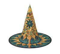 Tree of Life Halloween Witches Hats Witch Headbands Wizard Hat Costume Accessories Cosplay for Party Masquerade Foldable 1