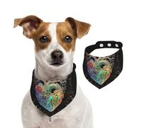 Tree of Life Heart Blooming Dog Bandanas,Summer Bandanas for Dogs Washable Adjustable Dog Triangle Scarf Bibs Cute Pet Bibs for Medium Large Dogs Puppy and Cats Medium